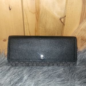 EUC Coach wallet, black , logo, checkbook size,